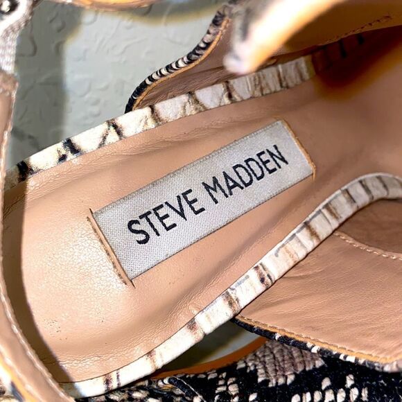 Steve Madden Daily Snakeskin Print Slingback Boots - Picture 9 of 11